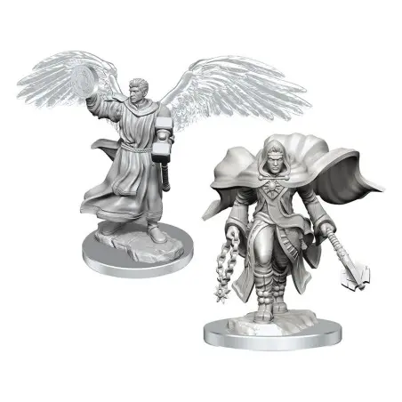 D&D Nolzur's Marvelous Miniatures pack 2 miniatures à peindre Aasimar Cleric Male | 0634482904084