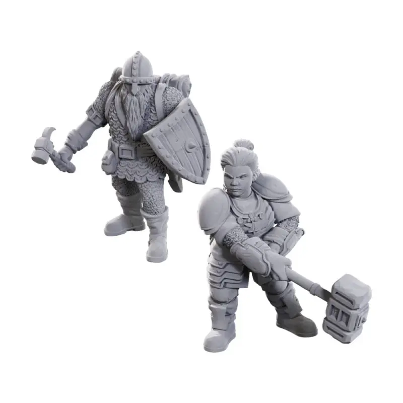 D&D Nolzur's Marvelous Miniatures pack 2 miniatures à peindre 50th Anniversary Dwarves | 0634482907337