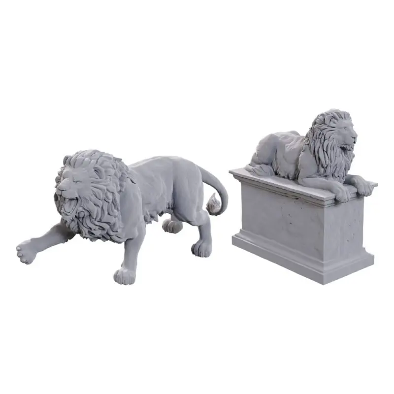 WizKids Deep Cuts Miniatures pack 2 miniatures à peindre Stone Lion | 0634482907474