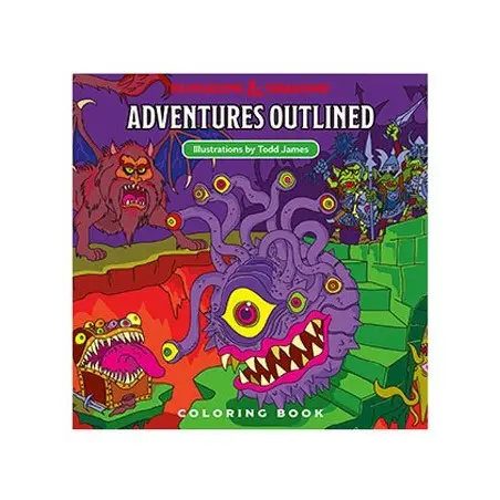 Dungeons & Dragons Adventures Outlined livre de coloriage | 9780786966646