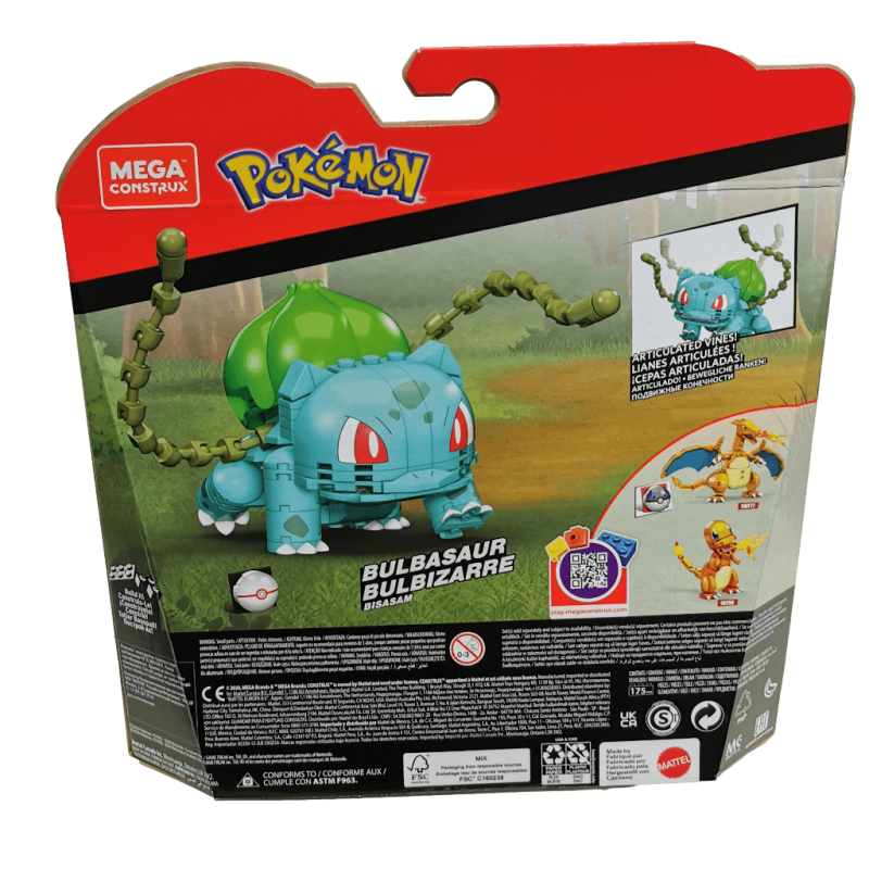 licence : Pokémon
produit : Bulbizarre 10 cm
marque : Mega Construx Mattel
à partir de 7ans