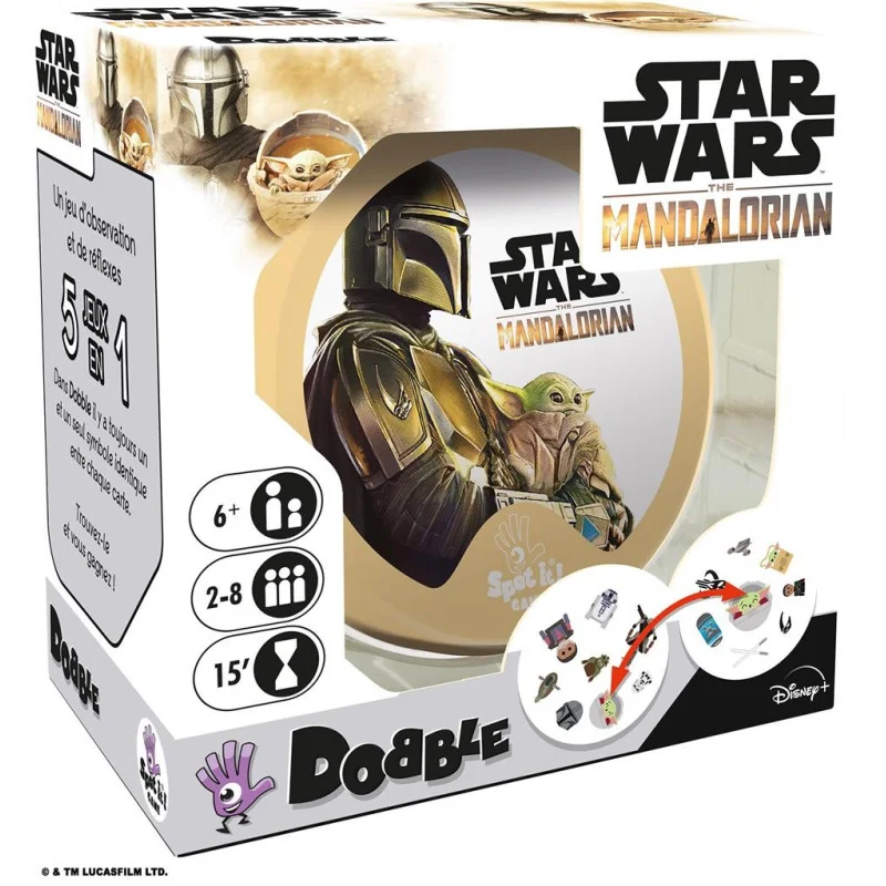 Spel: Dobble - Star Wars Mandalorian
Uitgever: Zygomatic
Engelse versie