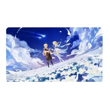 Genshin Impact Twin Stars on Floral Sea Tapis de souris Traveler - Aether & Lumine 70 x 40 cm | 6972957488900