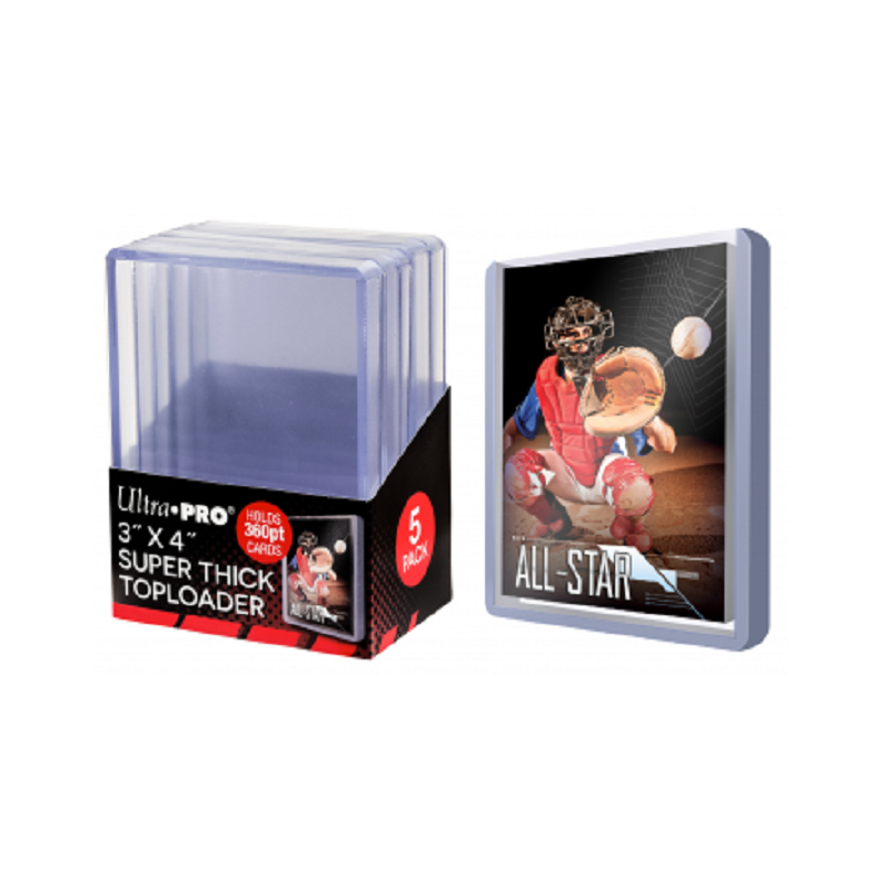 UP - 3" x 4" Super Dikke 360pt Toploader (5 Stuks)