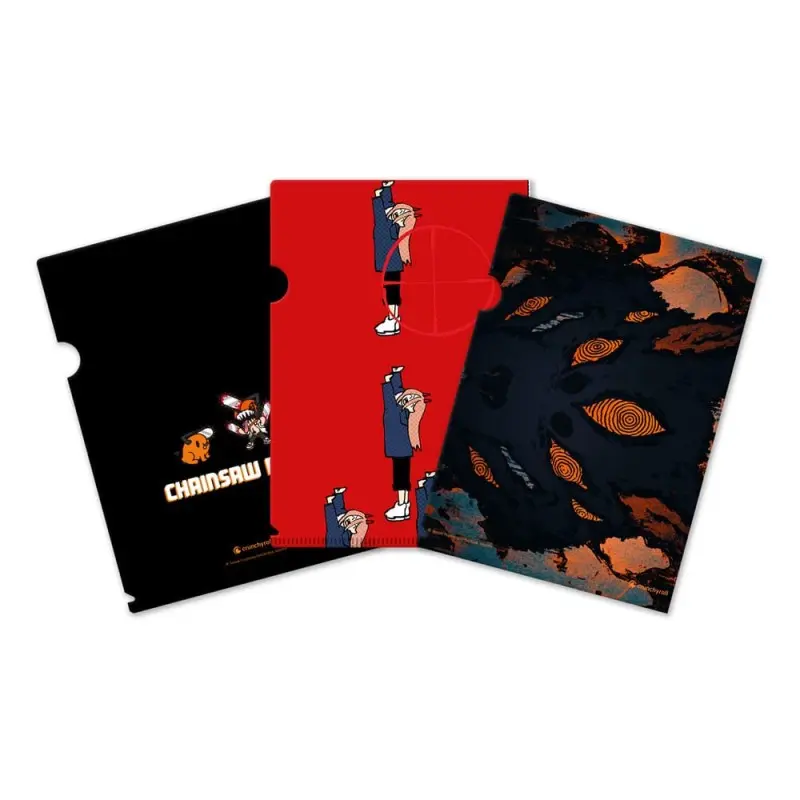 Chainsaw Man set 3 pochettes transparentes  | 7630017533371