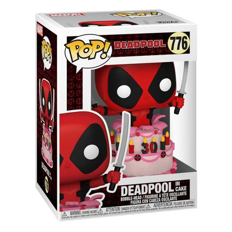 Marvel Deadpool 30th Anniversary Figurine POP! Vinyl Deadpool in Cake 9 cm | 0889698546546