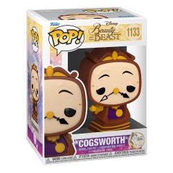 La Belle et la Bête Figurine POP! Movies Vinyl Cogsworth 9 cm