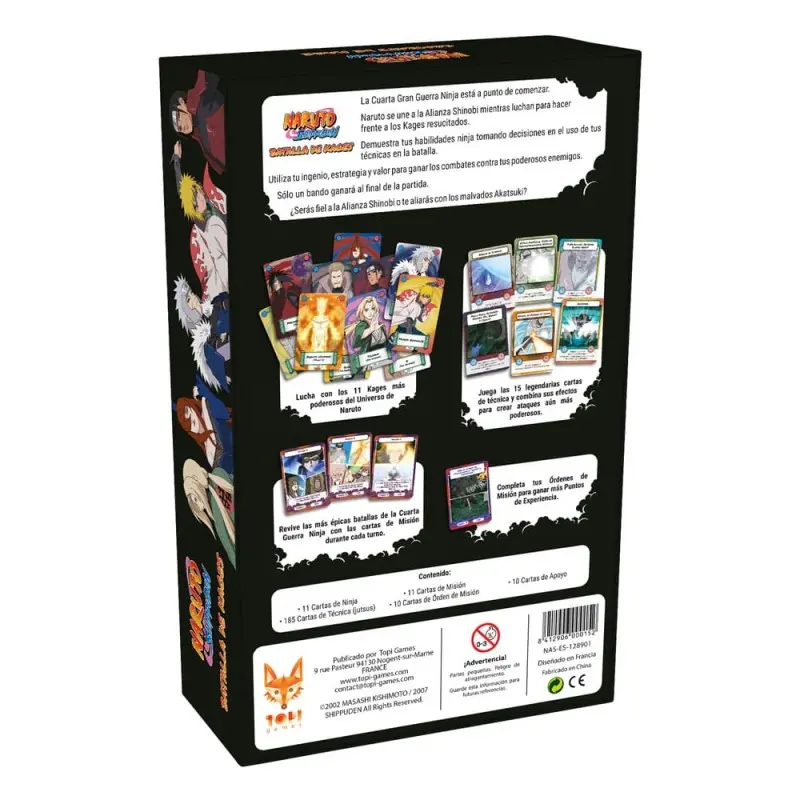 Naruto jeu de cartes Combats de Kage *Espagnol* | 8412906000152