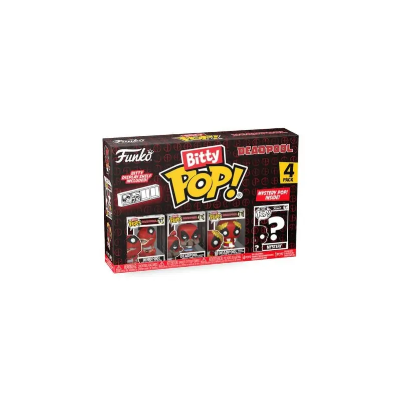 Deadpool pack 4 figurines Bitty POP! Vinyl Dinopool 2,5 cm | 0889698849616