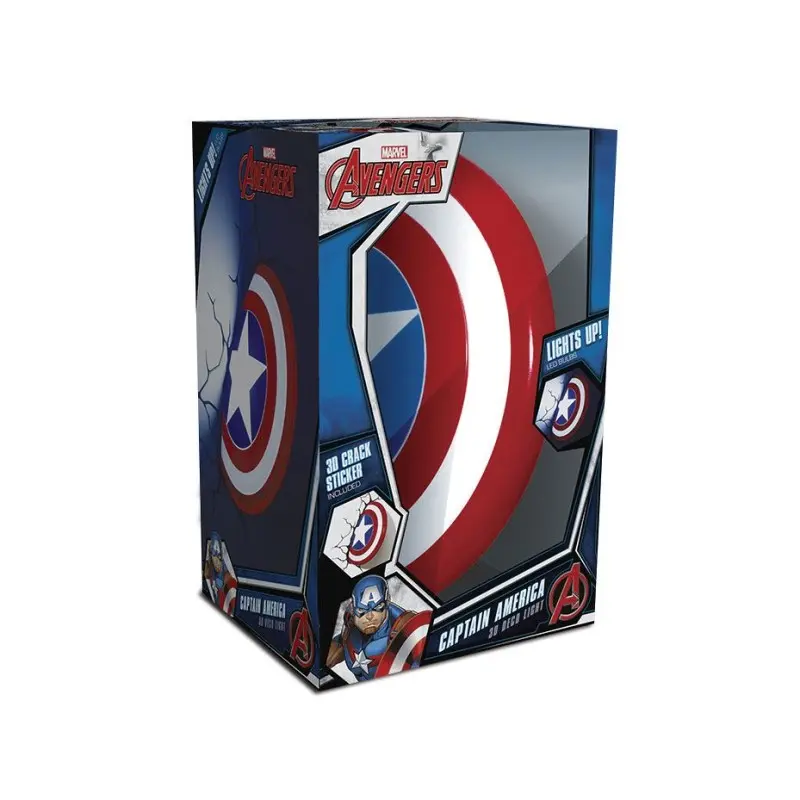 Marvel lampe 3D LED Captain America Shield | 0816733002187