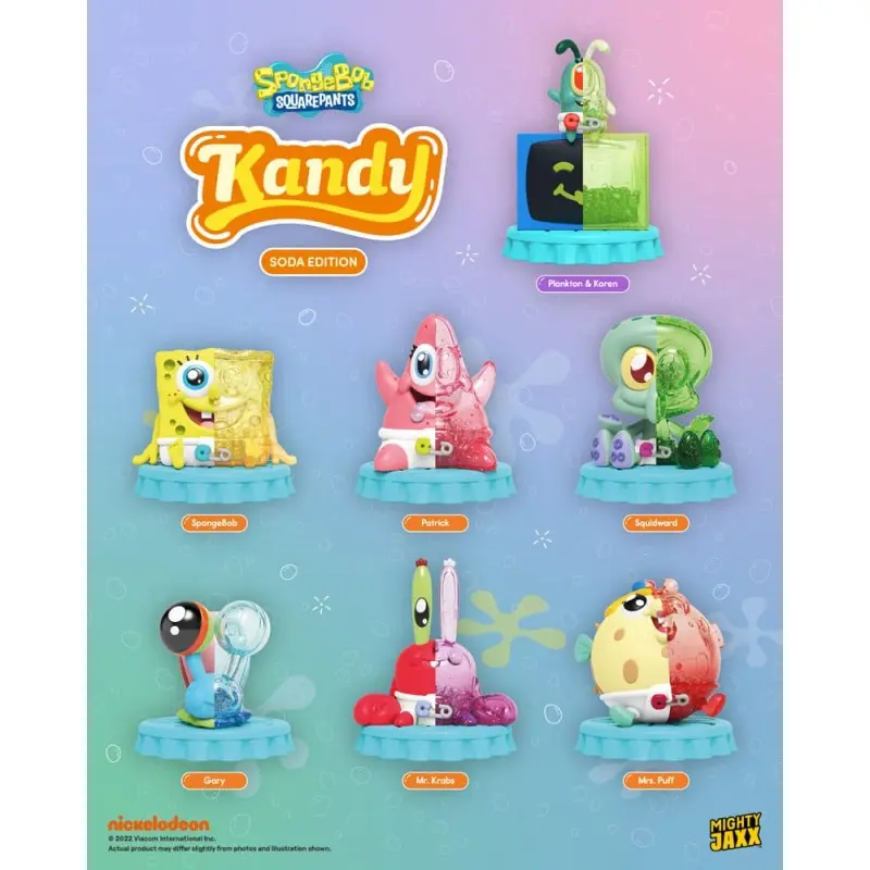 Kandy x Sanrio présentoir Blind Box Kandy x Jason Freeny Collection Spongebob (Soda Edition)(6) | 0631978816876