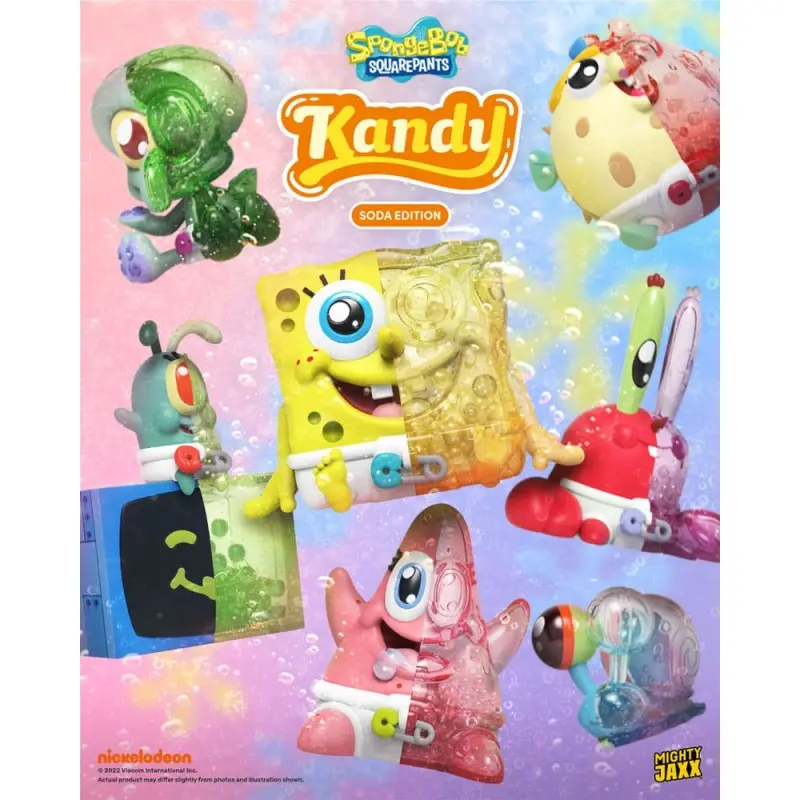 Kandy x Sanrio présentoir Blind Box Kandy x Jason Freeny Collection Spongebob (Soda Edition)(6) | 0631978816876