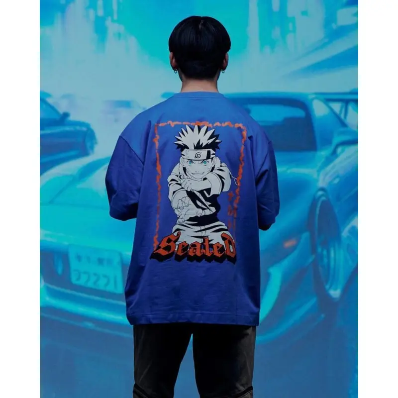 Naruto Shippuden T-Shirt Graphic Blue (L) | 8718526549171