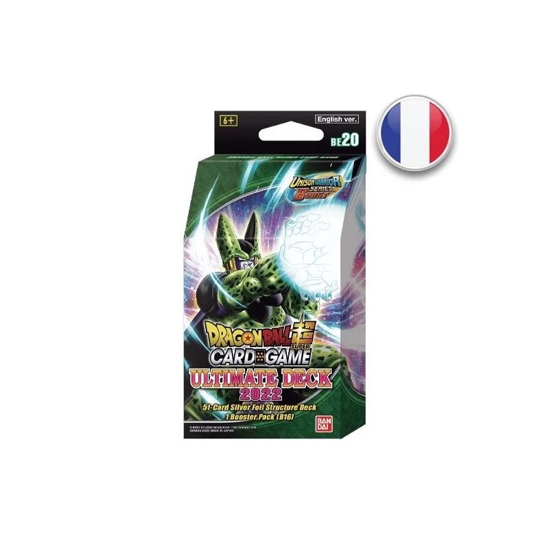 JCC/TCG: Dragon Ball Super Kaartspel
Product: Ultiem Deck 2022 FR
Uitgever: Bandai
Engelse versie