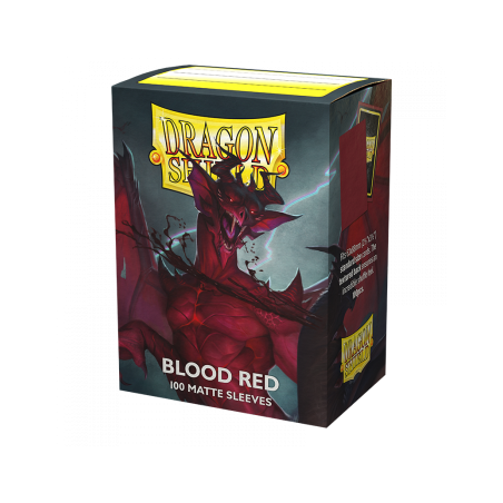 Produit : Standard Matte Sleeves - Blood Red 'Simurag' (100 Sleeves) Marque : Dragon Shield