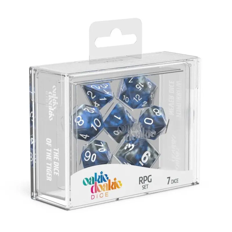 Oakie Doakie Dice dés RPG-Set Gemidice - Liquid Steel (7) | 4056133701389