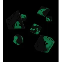 Oakie Doakie Dice dés RPG-Set Glow in the Dark - Biohazard (7) | 4056133701402