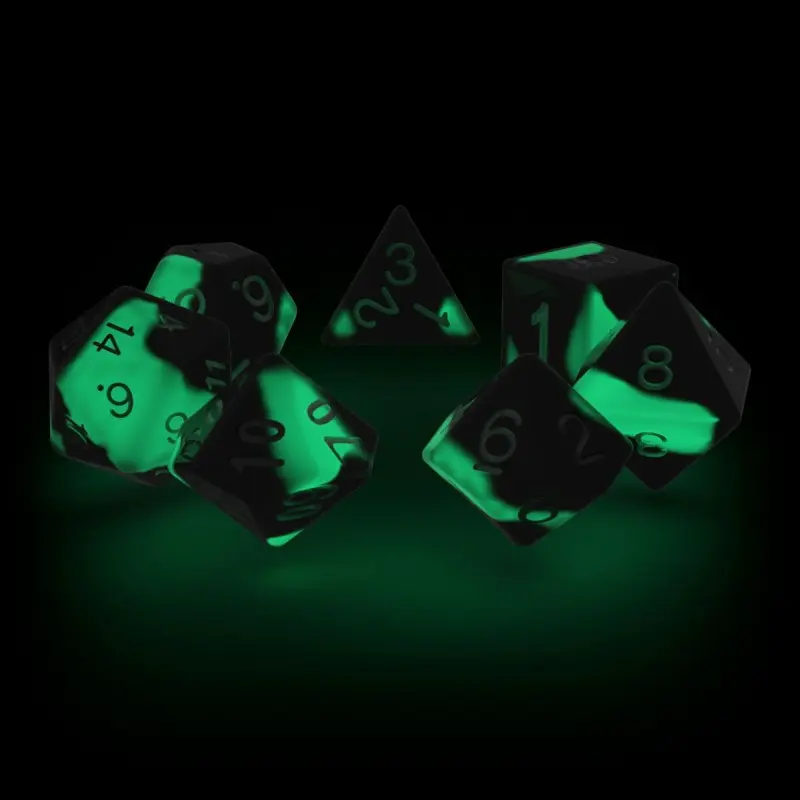 Oakie Doakie Dice dés RPG-Set Glow in the Dark - Biohazard (7) | 4056133701402