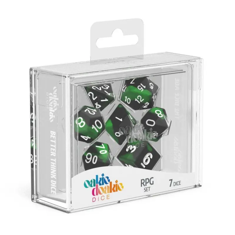 Oakie Doakie Dice dés RPG-Set Glow in the Dark - Biohazard (7) | 4056133701402