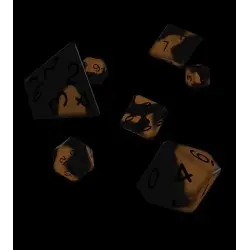 Oakie Doakie Dice dés RPG-Set Glow in the Dark - Lava (7) | 4056133701419