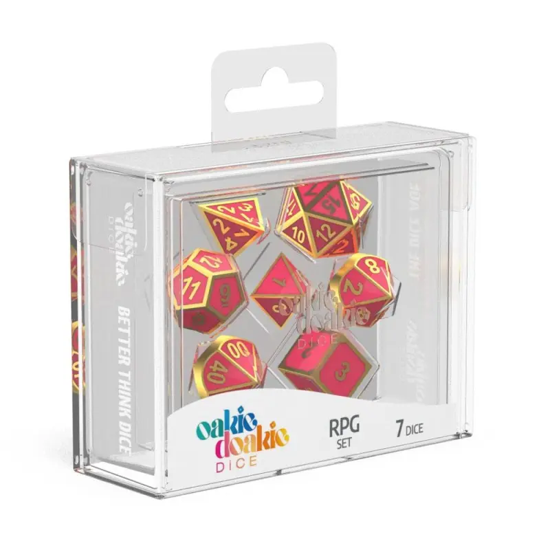 Oakie Doakie Dice dés RPG-Set Metal Glow in the Dark - Golden Princess (7) | 4056133701495