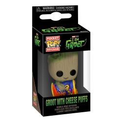Je s'appelle Groot présentoir porte-clés Pocket POP! Vinyl Groot w/ Cheese Puffs 4 cm (12)