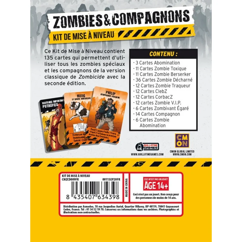Game: Zombicide: Zombies & Companions (Upgrade)
Publisher: CMON / Edge
English Version