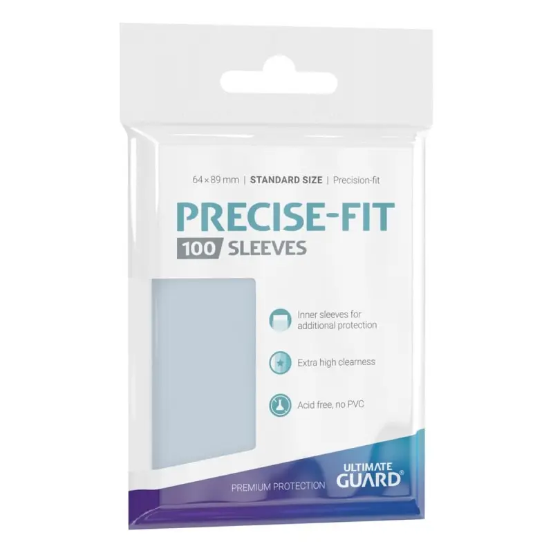 Ultimate Guard 100 pochettes Precise-Fit Sleeves taille standard Transparent | 4260250071502