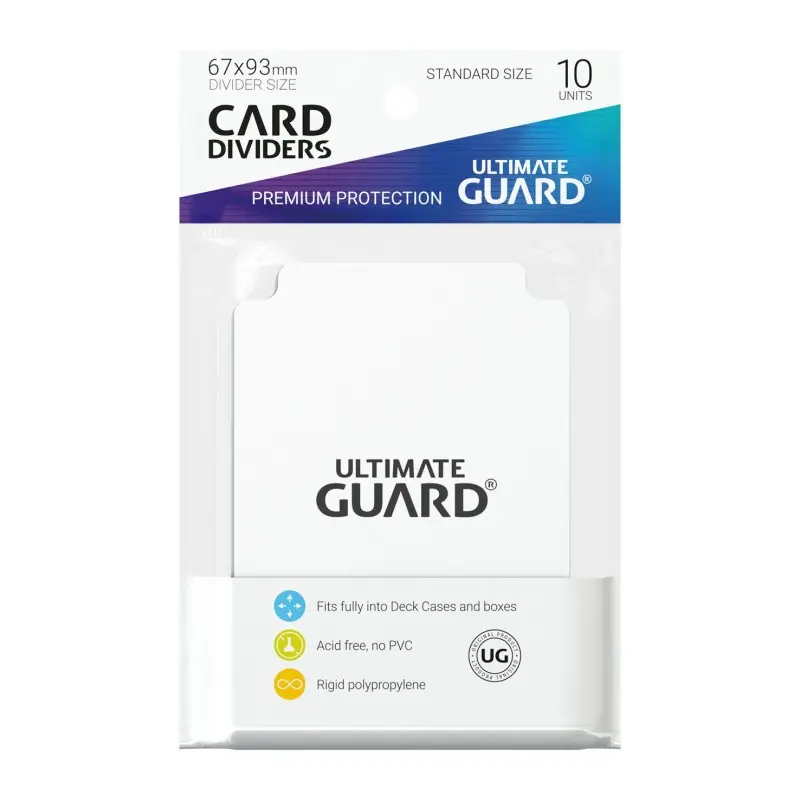 Ultimate Guard 10 intercalaires pour cartes Card Dividers taille standard Blanc | 4260250072240