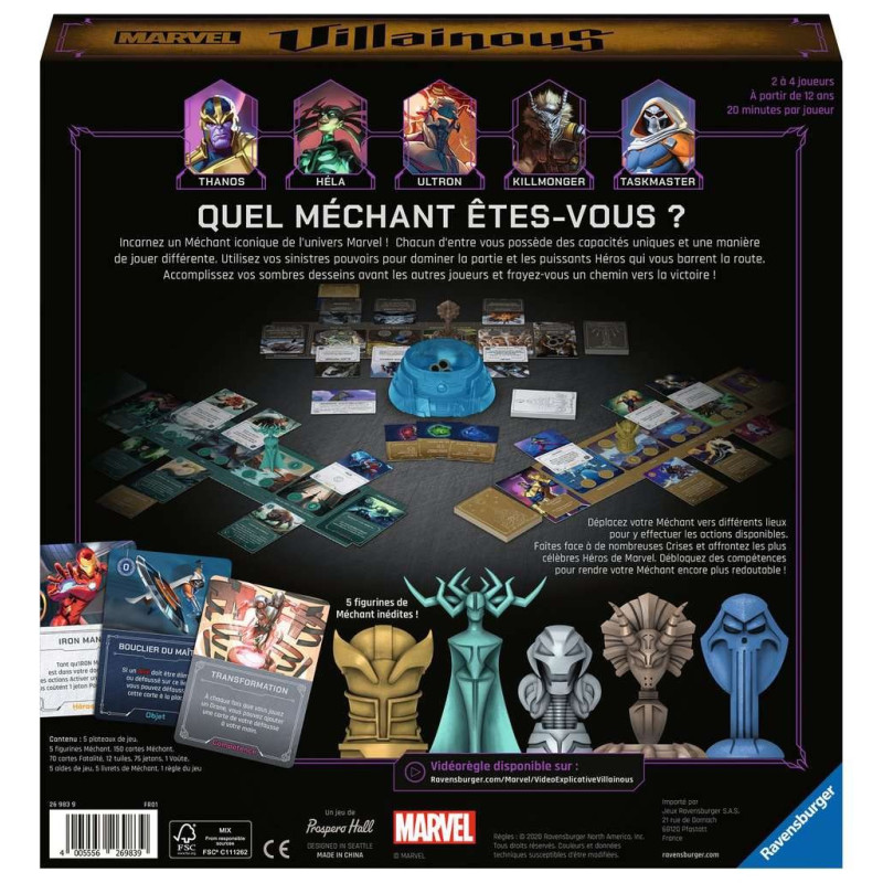 jeu : Marvel Villainous
éditeur : Ravensburger
version française