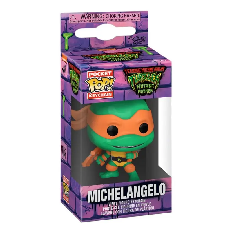 Tortues Ninja présentoir porte-clés Pocket POP! Vinyl Michelangelo 4 cm (12) | 0000093717382