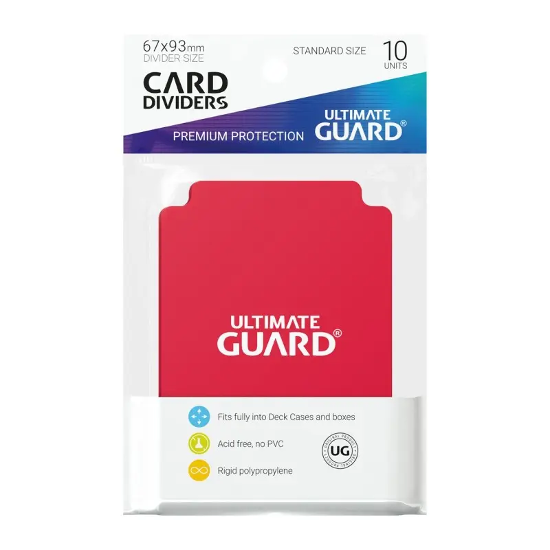 Ultimate Guard 10 intercalaires pour cartes Card Dividers taille standard Rouge | 4260250077351