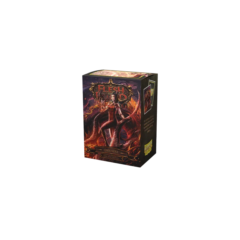 jcc/tcg : Flesh and Blood produit : Matte Art Sleeves - Flesh and Blood Uprising - Dromai (100 Sleeves) marque : Dragon Shield