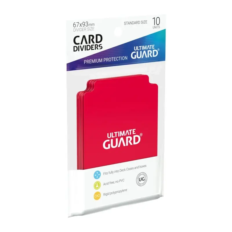 Ultimate Guard 10 intercalaires pour cartes Card Dividers taille standard Rouge | 4260250077351