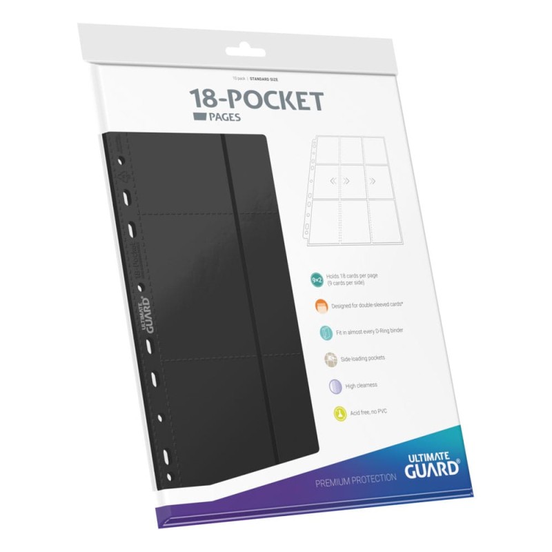 Ultimate Guard 18-Pocket Pages Side-Loading Noir (10)