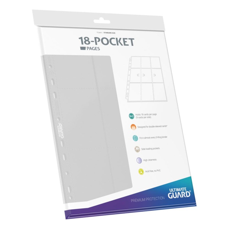 Ultimate Guard 18-Pocket Pages Side-Loading Blanc (10)
