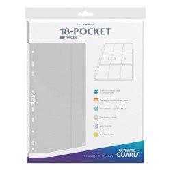 Ultimate Guard 18-Pocket Pages Side-Loading Blanc (10)