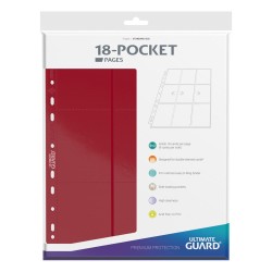Ultimate Guard 18-Pocket Pages Side-Loading Rouge (10)