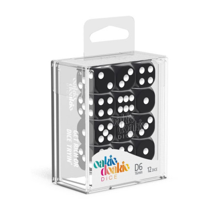 produit : dés D6 16 mm Solid - Noir (12) Marque : Oakie Doakie Dice produit : dés D6 16 mm Solid - Noir (12) Marque : Oakie Doakie Dice