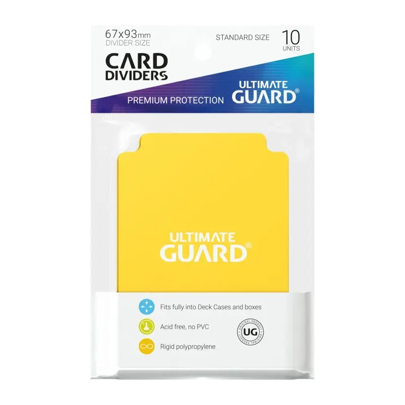 Ultimate Guard 10 intercalaires pour cartes Card Dividers taille standard Jaune | 4260250078884