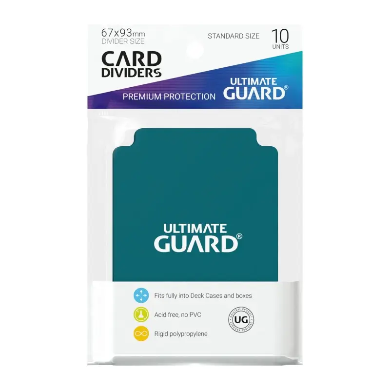 Ultimate Guard 10 intercalaires pour cartes Card Dividers taille standard Bleu Pétrole | 4260250078891