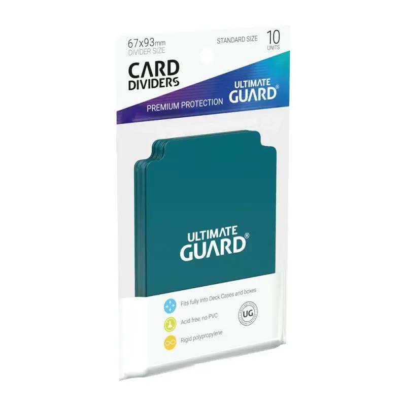 Ultimate Guard 10 intercalaires pour cartes Card Dividers taille standard Bleu Pétrole | 4260250078891