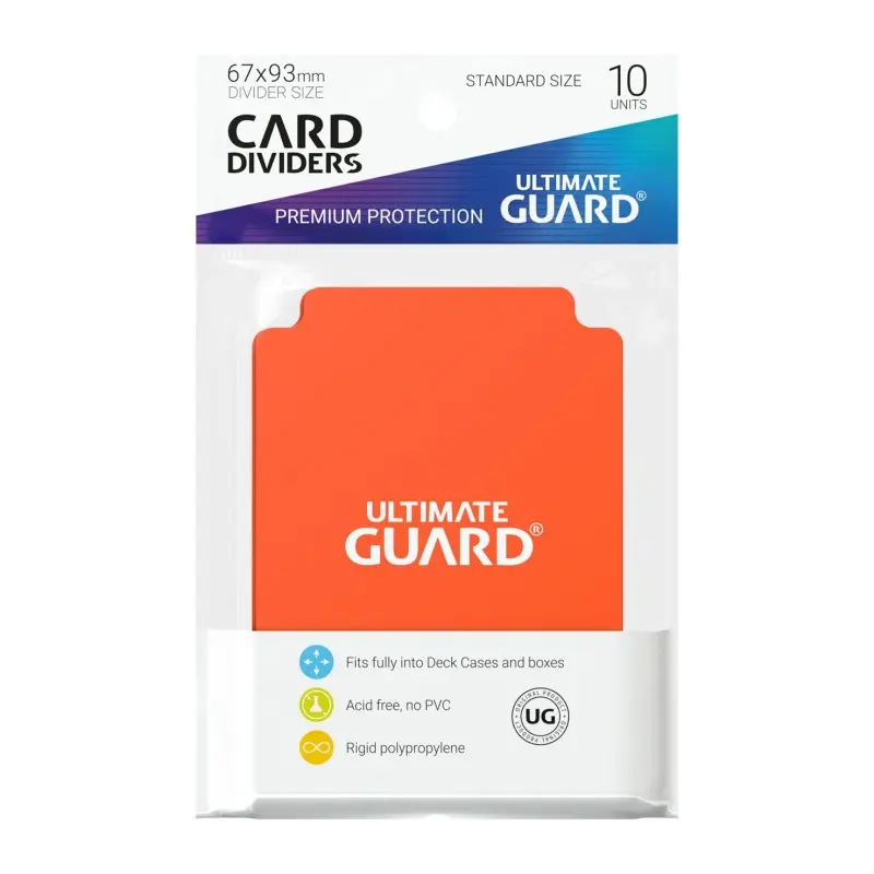 Ultimate Guard 10 intercalaires pour cartes Card Dividers taille standard Orange | 4260250078921