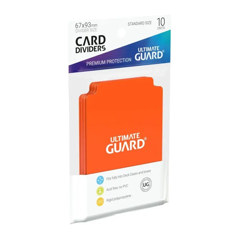 Ultimate Guard 10 intercalaires pour cartes Card Dividers taille standard Orange | 4260250078921