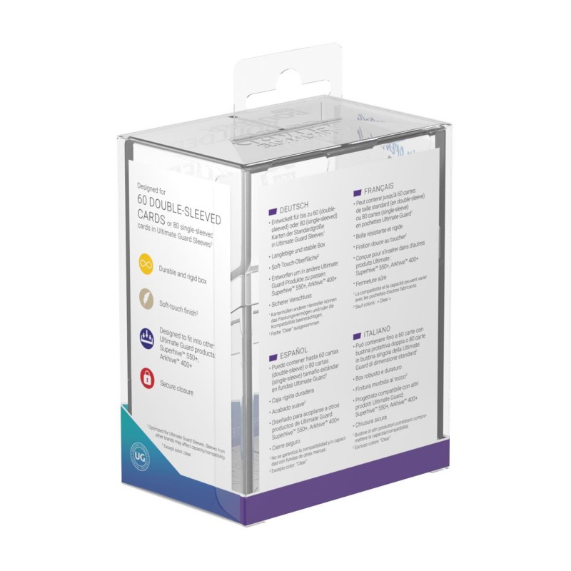 Ultimate Guard Boulder Deck Case 60+ taille standard Transparent