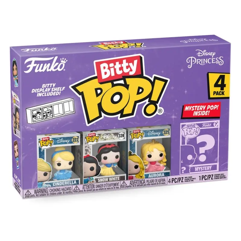 Disney Princesses pack 4 figurines Bitty POP! Vinyl Cinderella 2,5 cm | 0889698730297