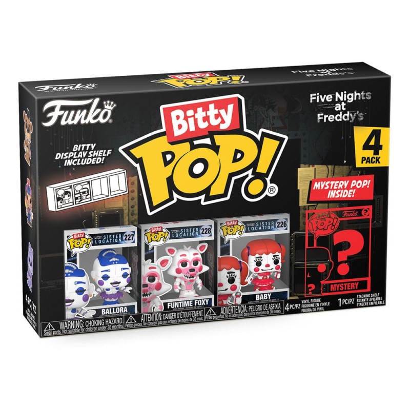 Five Nights at Freddy's pack 4 figurines Bitty POP! Vinyl Ballora 2,5 cm