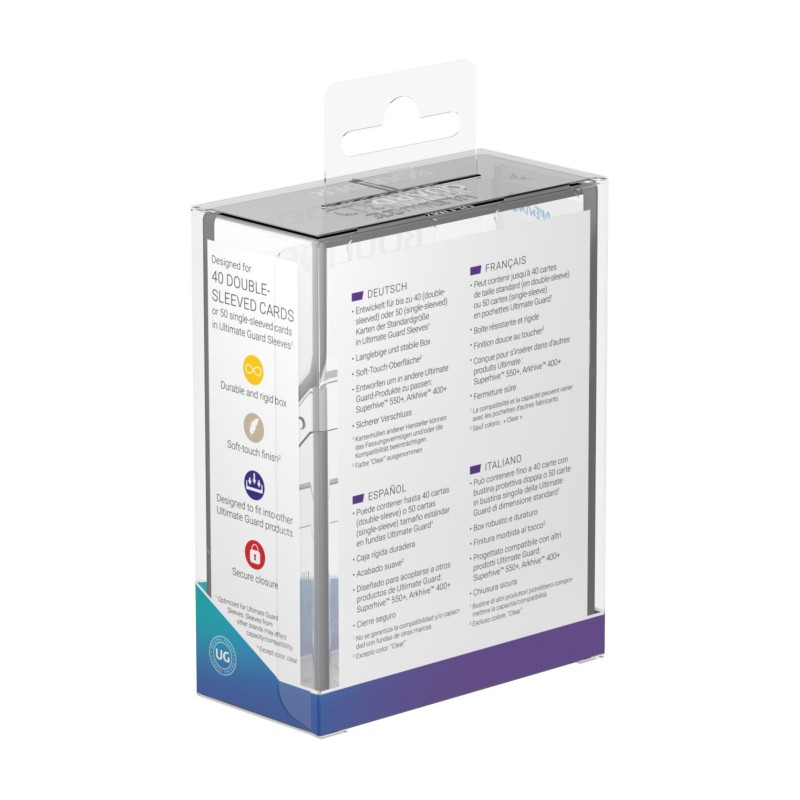 Ultimate Guard Boulder Deck Case 40+ taille standard Transparent