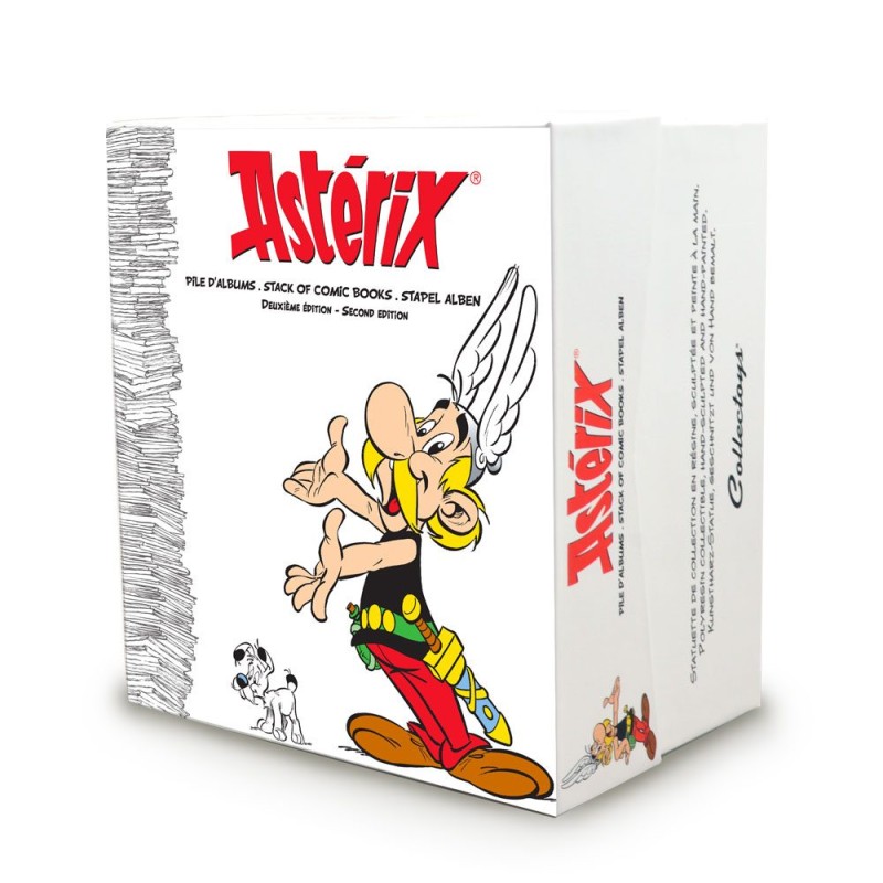 Asterix statuette Collectoys Asterix pile d'albums 2nd Edition 23 cm