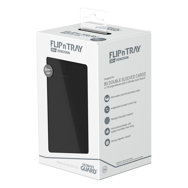 Ultimate Guard Flip`n`Tray 80+ XenoSkin Monocolor Noir